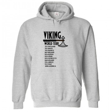Viking World Tour Classic Unisex Kids and Adults Pullover Hoodie for Travellers								 									 									
